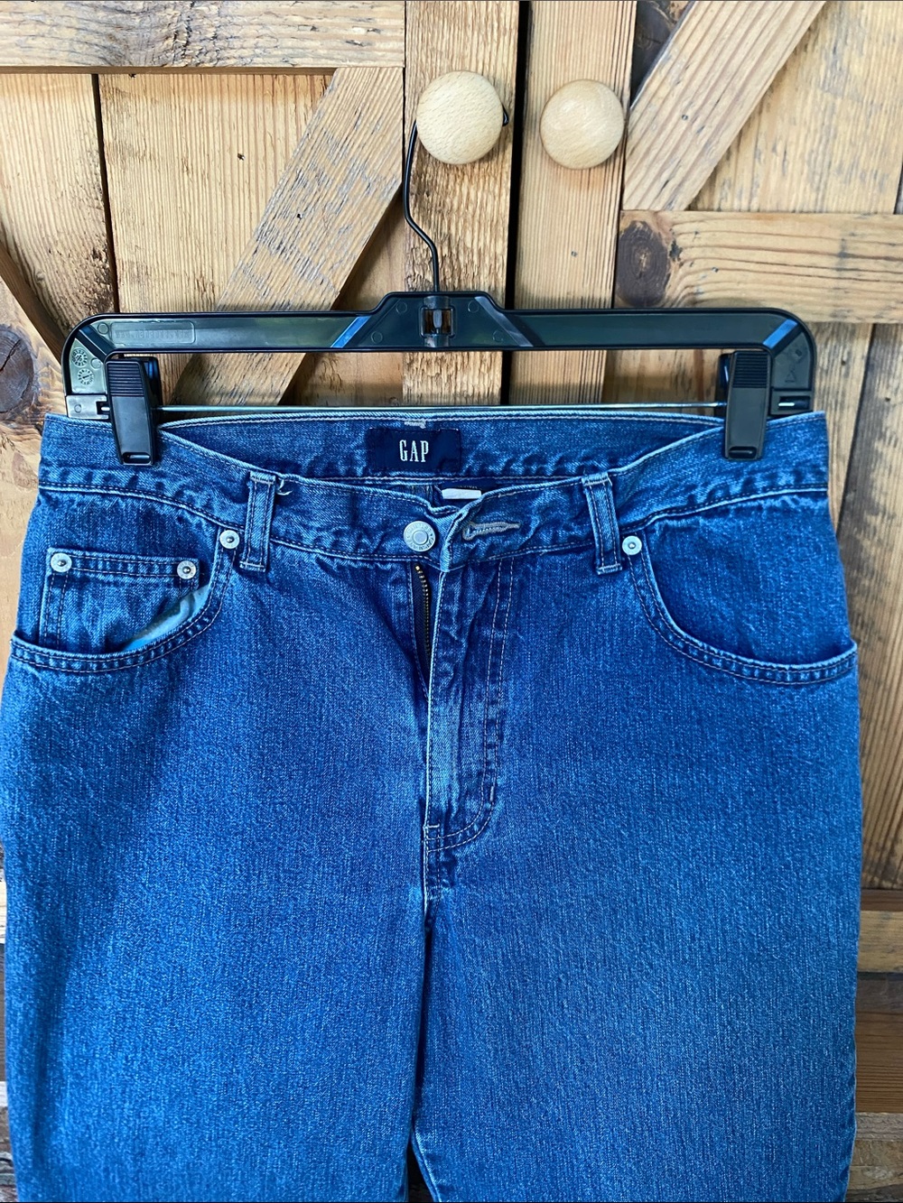 GAP Women's High-Rise Dark Blue Denim cropped Jeans 100% cotton